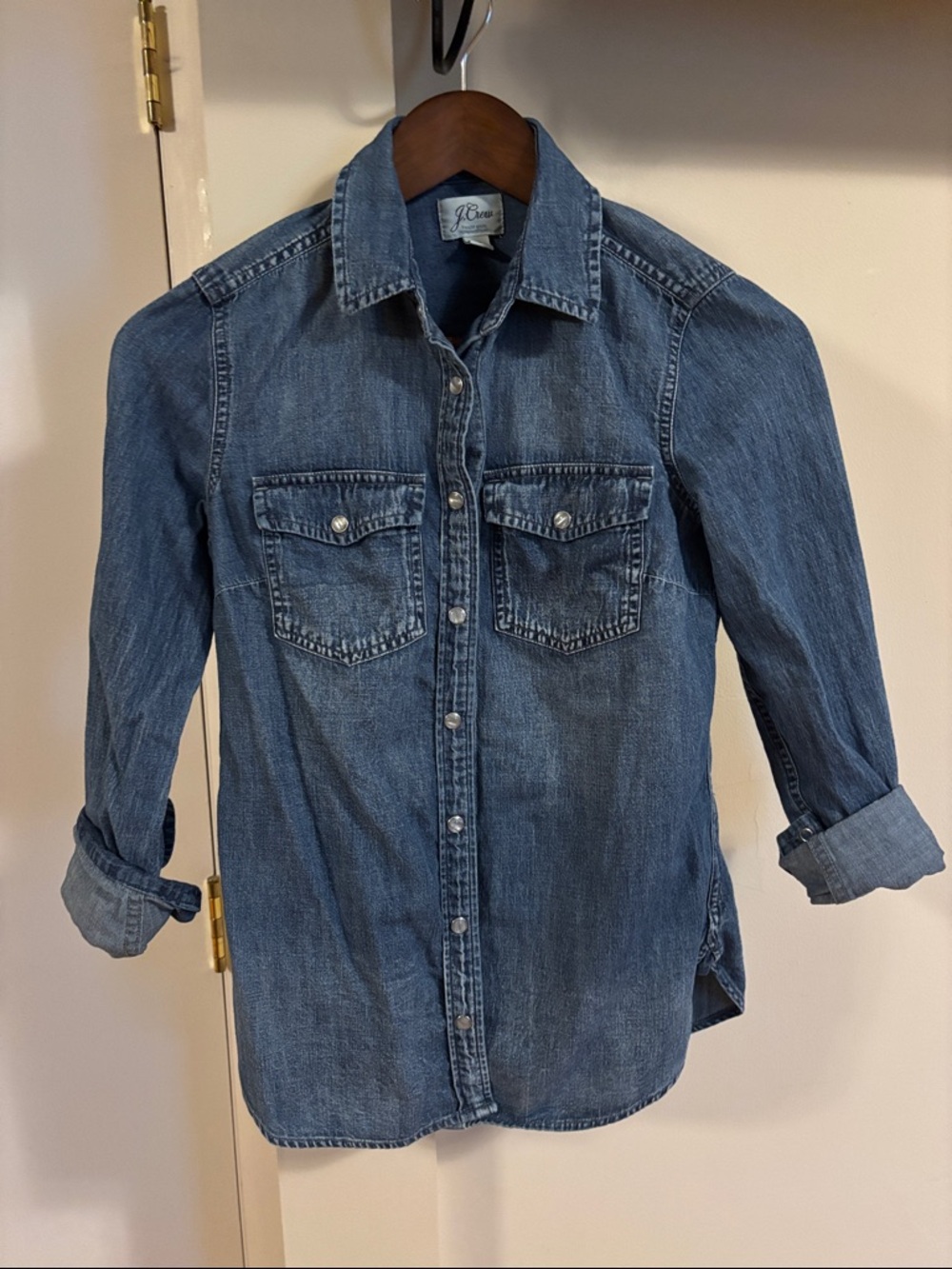 J. Crew Washed Blue Denim Shirt